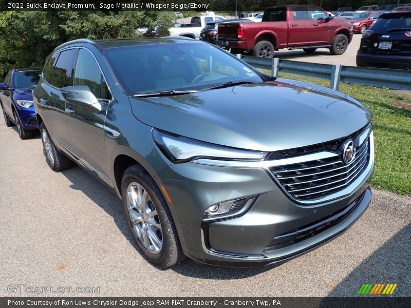 Sage Metallic / Whisper Beige/Ebony 2022 Buick Enclave Premium