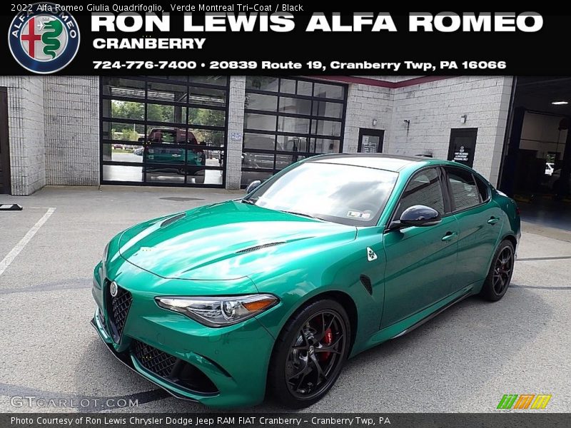 Verde Montreal Tri-Coat / Black 2022 Alfa Romeo Giulia Quadrifoglio