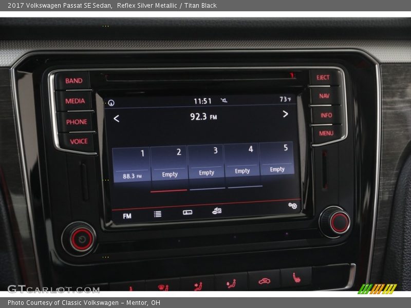 Audio System of 2017 Passat SE Sedan