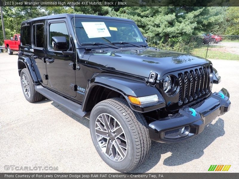 Front 3/4 View of 2023 Wrangler Unlimited High Altitude 4XE Hybrid