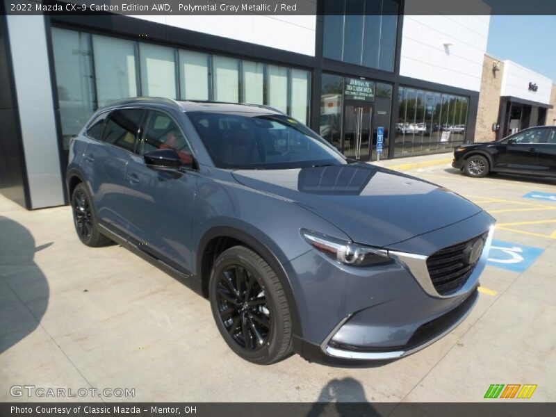 Polymetal Gray Metallic / Red 2022 Mazda CX-9 Carbon Edition AWD