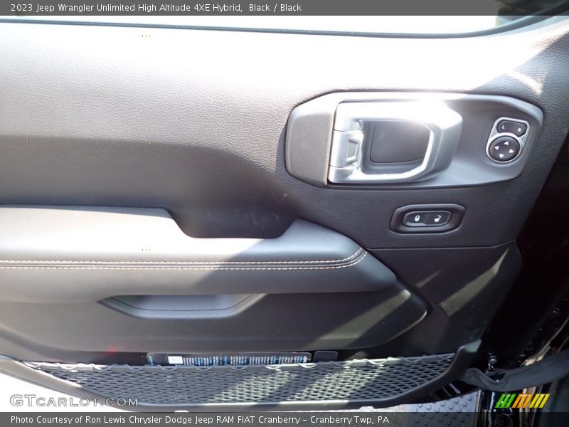 Black / Black 2023 Jeep Wrangler Unlimited High Altitude 4XE Hybrid