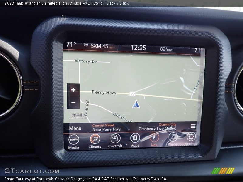 Navigation of 2023 Wrangler Unlimited High Altitude 4XE Hybrid