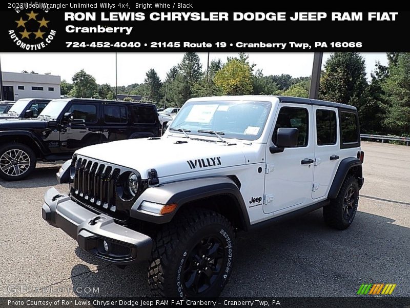 Bright White / Black 2023 Jeep Wrangler Unlimited Willys 4x4