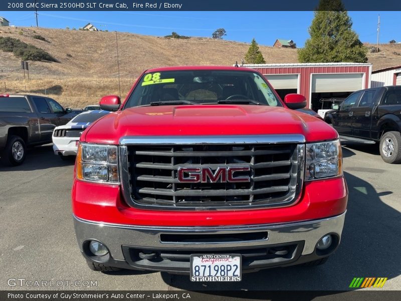 Fire Red / Ebony 2008 GMC Sierra 2500HD SLT Crew Cab