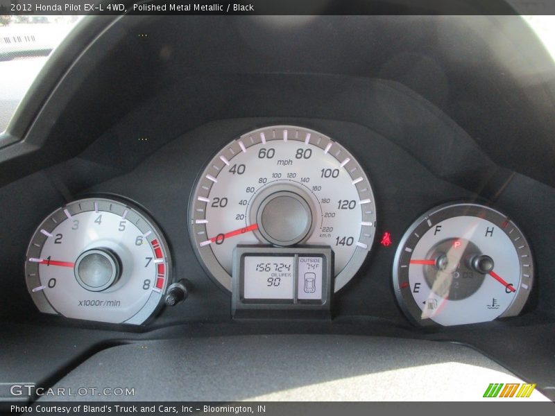 Polished Metal Metallic / Black 2012 Honda Pilot EX-L 4WD