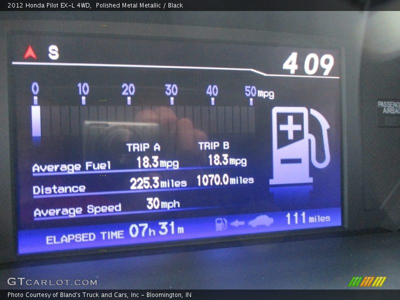 Polished Metal Metallic / Black 2012 Honda Pilot EX-L 4WD