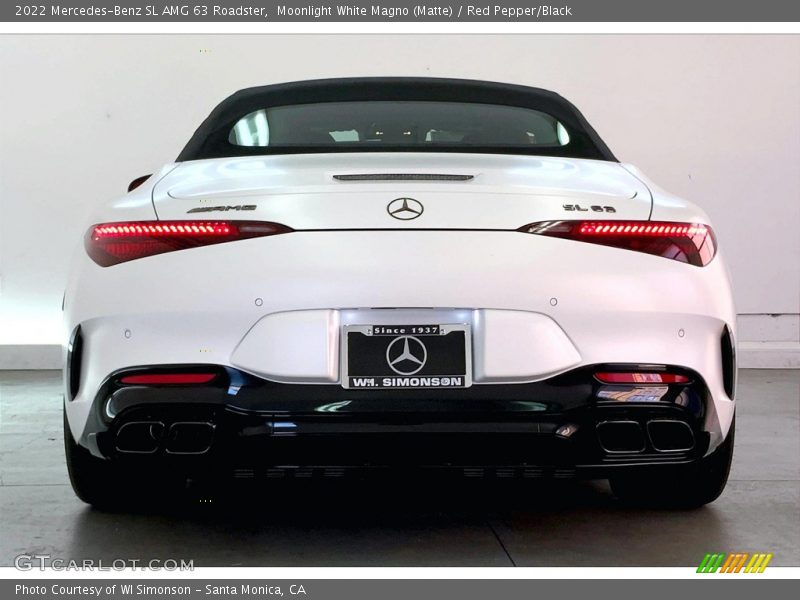 Moonlight White Magno (Matte) / Red Pepper/Black 2022 Mercedes-Benz SL AMG 63 Roadster