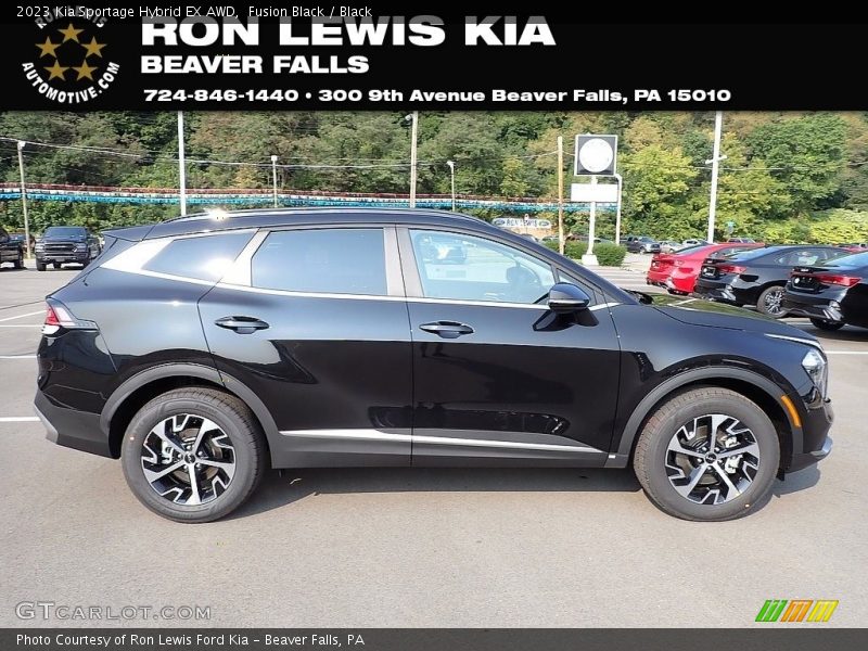 Fusion Black / Black 2023 Kia Sportage Hybrid EX AWD