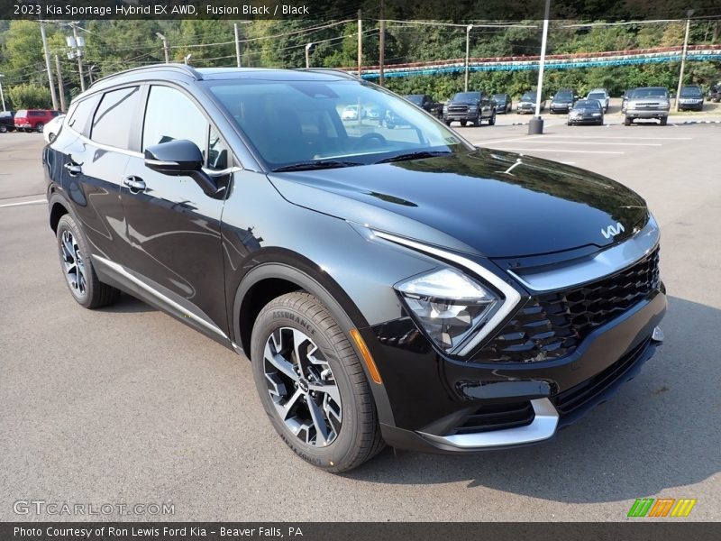 Fusion Black / Black 2023 Kia Sportage Hybrid EX AWD
