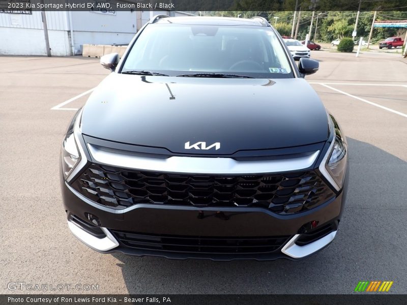 Fusion Black / Black 2023 Kia Sportage Hybrid EX AWD
