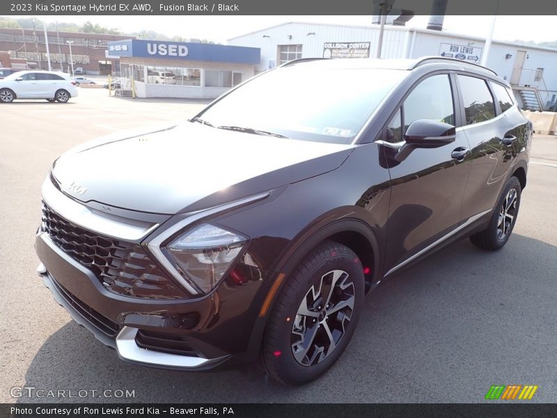 Fusion Black / Black 2023 Kia Sportage Hybrid EX AWD