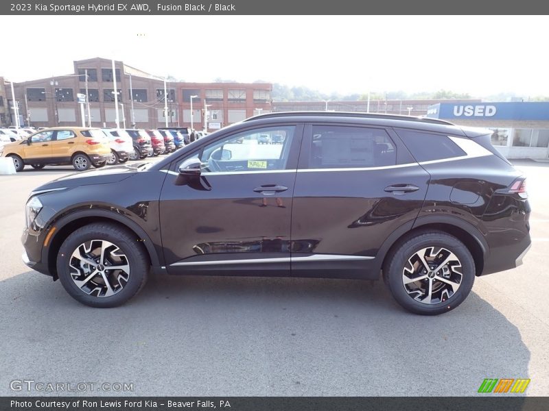 Fusion Black / Black 2023 Kia Sportage Hybrid EX AWD