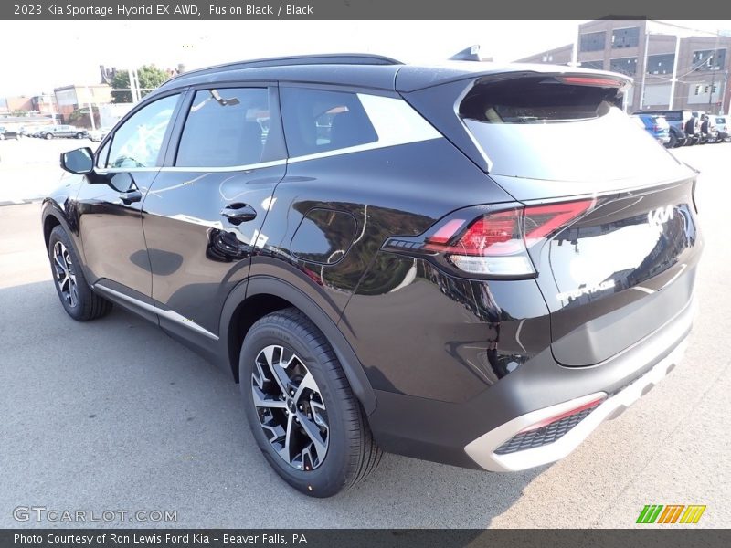Fusion Black / Black 2023 Kia Sportage Hybrid EX AWD