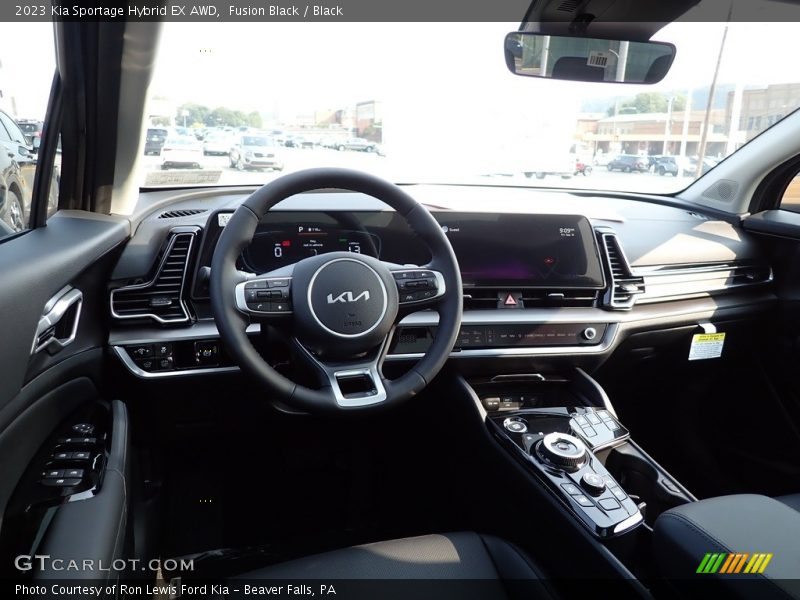 Fusion Black / Black 2023 Kia Sportage Hybrid EX AWD