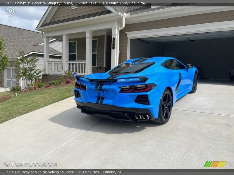 Elkhart Lake Blue Metallic / Sky Cool Gray 2022 Chevrolet Corvette Stingray Coupe