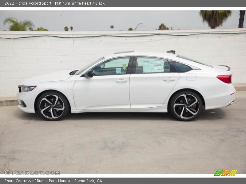 Platinum White Pearl / Black 2022 Honda Accord Sport