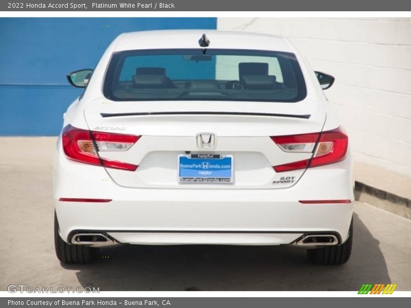 Platinum White Pearl / Black 2022 Honda Accord Sport