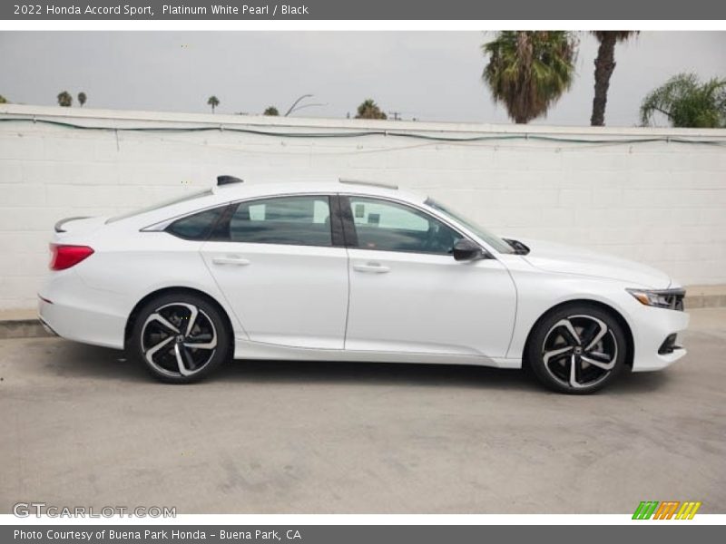 Platinum White Pearl / Black 2022 Honda Accord Sport