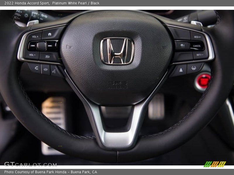 Platinum White Pearl / Black 2022 Honda Accord Sport