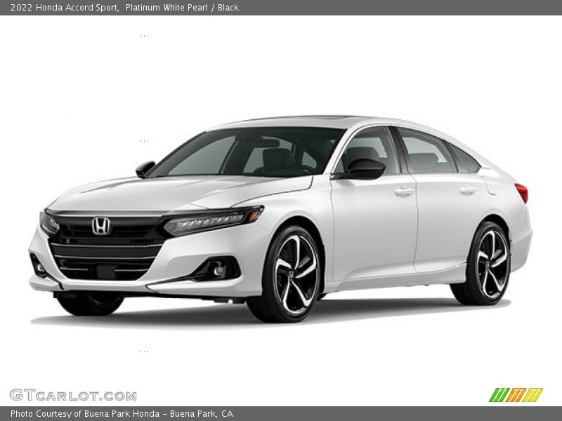 Platinum White Pearl / Black 2022 Honda Accord Sport