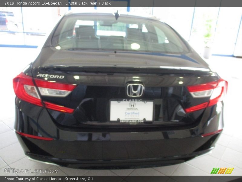 Crystal Black Pearl / Black 2019 Honda Accord EX-L Sedan