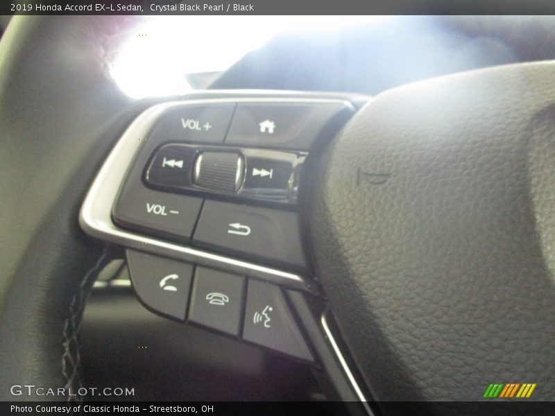 Crystal Black Pearl / Black 2019 Honda Accord EX-L Sedan