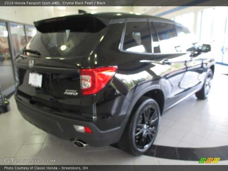 Crystal Black Pearl / Black 2019 Honda Passport Sport AWD