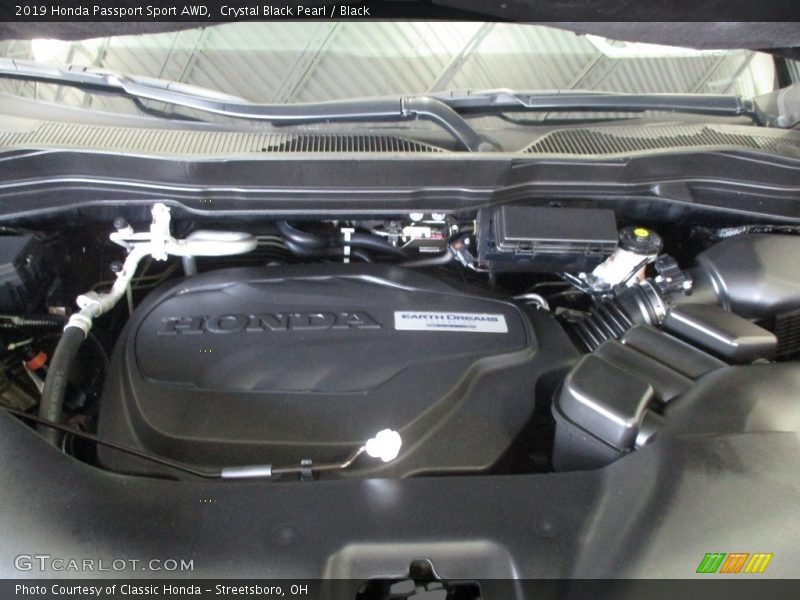 Crystal Black Pearl / Black 2019 Honda Passport Sport AWD