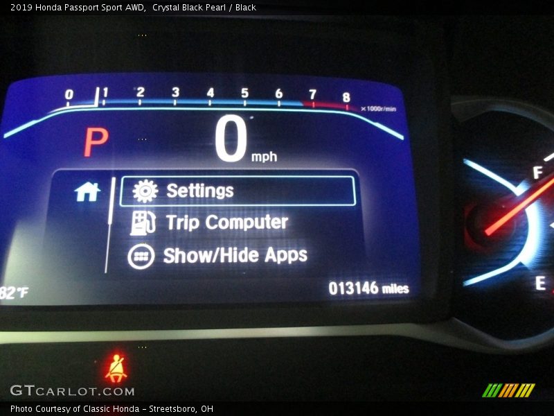 Crystal Black Pearl / Black 2019 Honda Passport Sport AWD