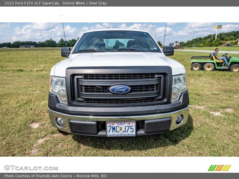 Oxford White / Steel Gray 2013 Ford F150 XLT SuperCab