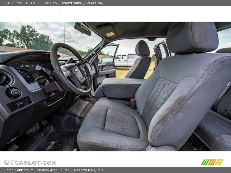 Oxford White / Steel Gray 2013 Ford F150 XLT SuperCab