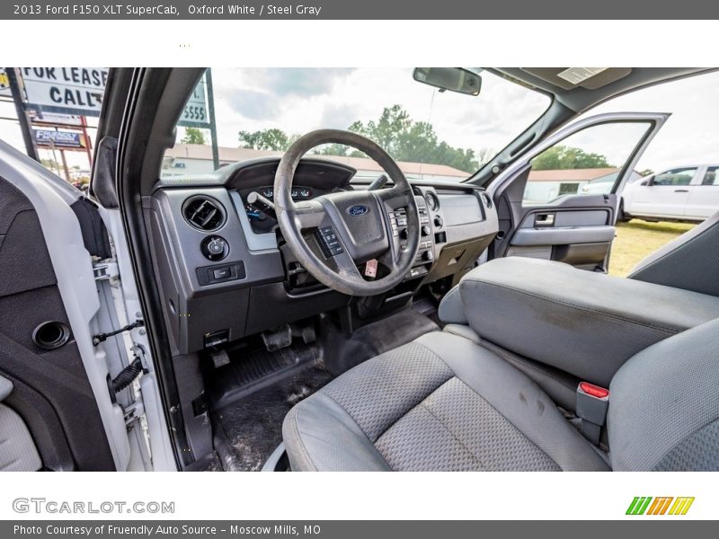 Oxford White / Steel Gray 2013 Ford F150 XLT SuperCab