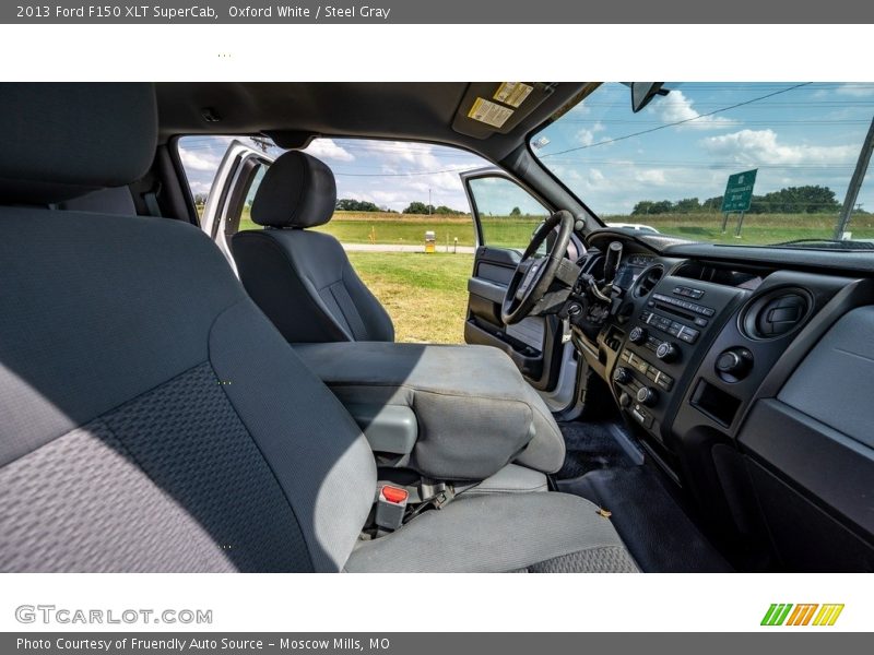 Oxford White / Steel Gray 2013 Ford F150 XLT SuperCab