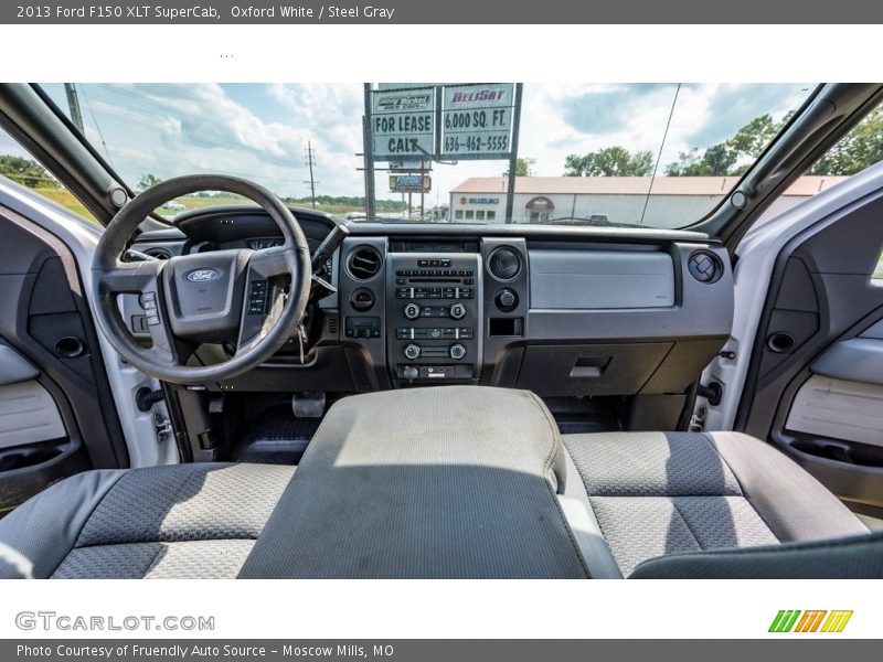 Oxford White / Steel Gray 2013 Ford F150 XLT SuperCab