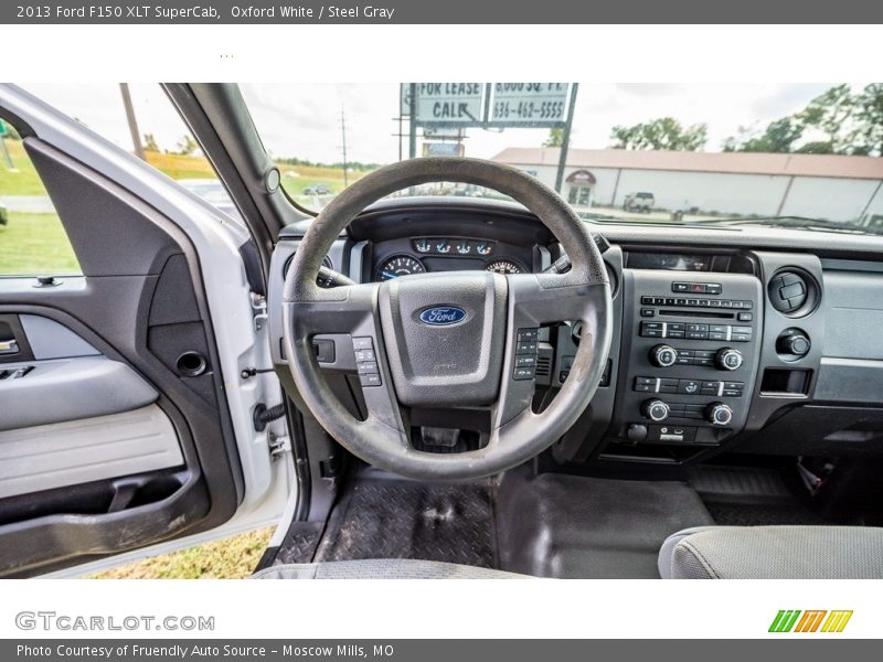 Oxford White / Steel Gray 2013 Ford F150 XLT SuperCab