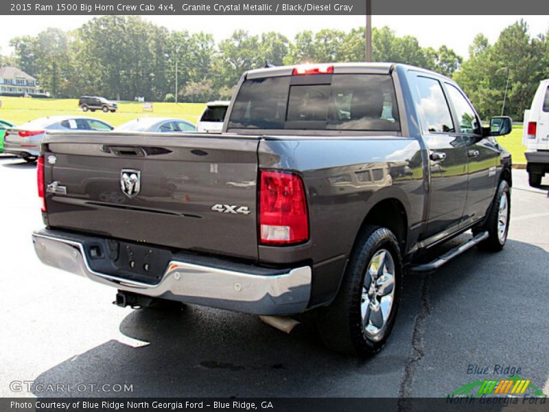 Granite Crystal Metallic / Black/Diesel Gray 2015 Ram 1500 Big Horn Crew Cab 4x4