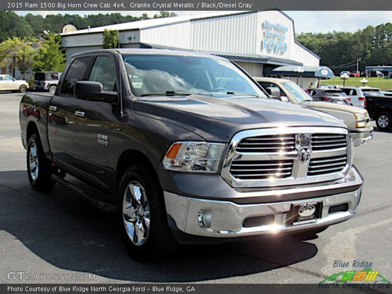 Granite Crystal Metallic / Black/Diesel Gray 2015 Ram 1500 Big Horn Crew Cab 4x4