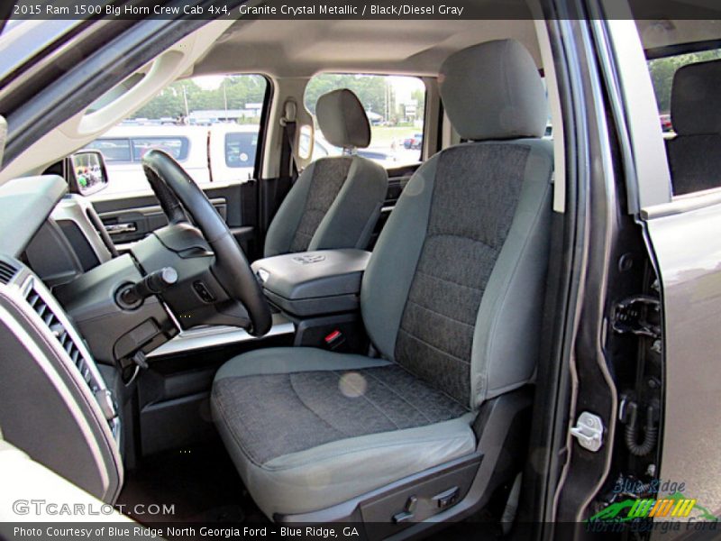 Front Seat of 2015 1500 Big Horn Crew Cab 4x4