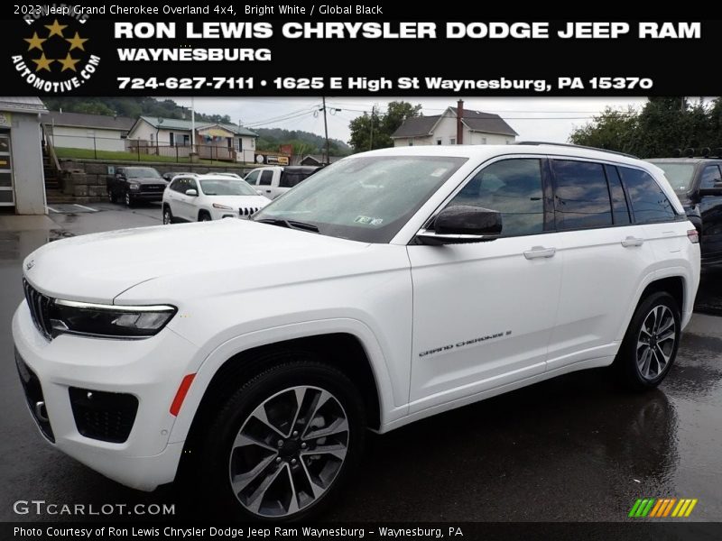 Bright White / Global Black 2023 Jeep Grand Cherokee Overland 4x4