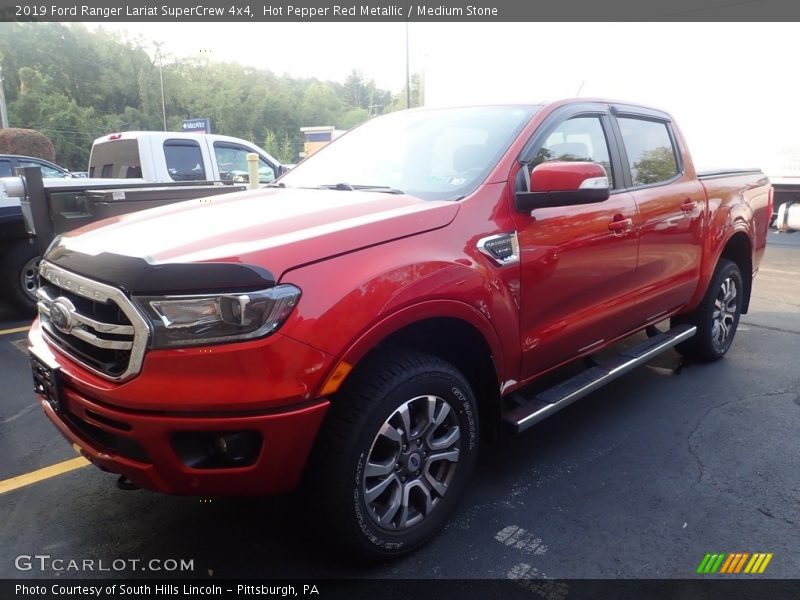 Hot Pepper Red Metallic / Medium Stone 2019 Ford Ranger Lariat SuperCrew 4x4