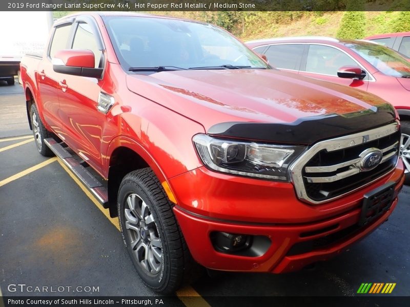 Hot Pepper Red Metallic / Medium Stone 2019 Ford Ranger Lariat SuperCrew 4x4