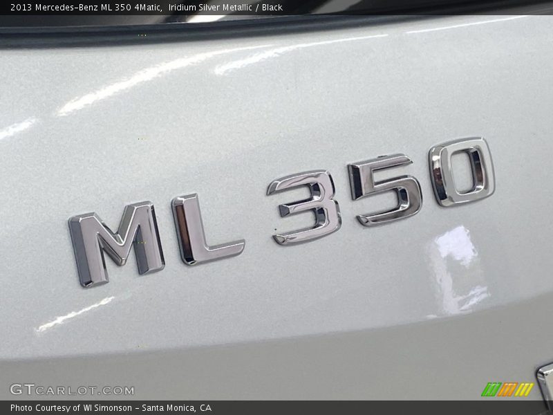 Iridium Silver Metallic / Black 2013 Mercedes-Benz ML 350 4Matic