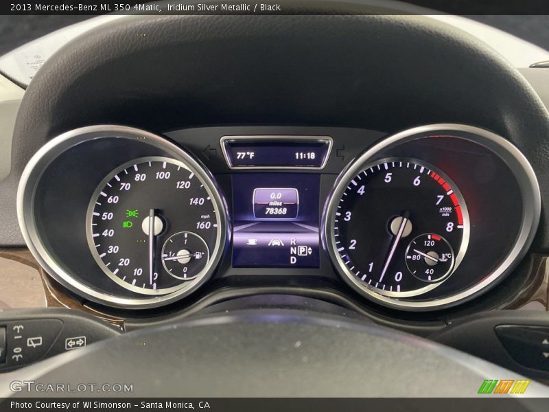 Iridium Silver Metallic / Black 2013 Mercedes-Benz ML 350 4Matic