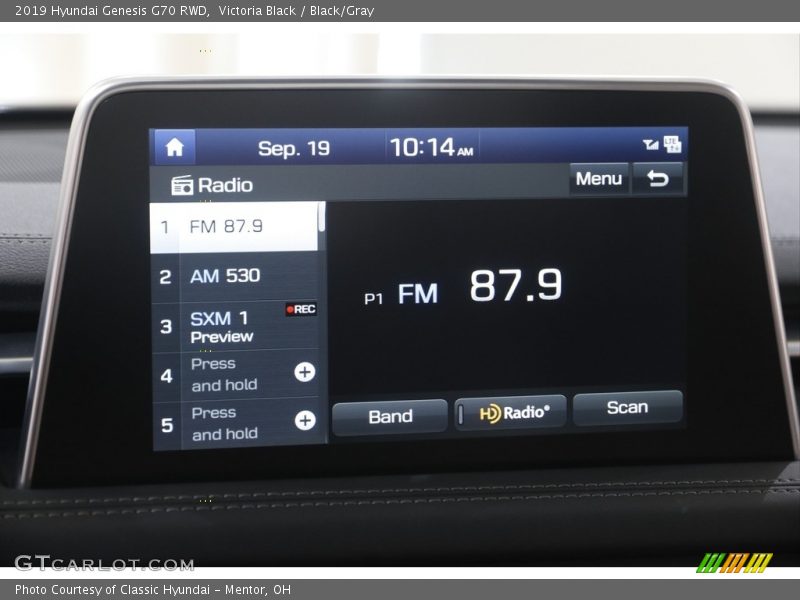 Audio System of 2019 Genesis G70 RWD