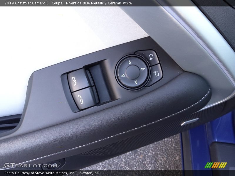 Riverside Blue Metallic / Ceramic White 2019 Chevrolet Camaro LT Coupe