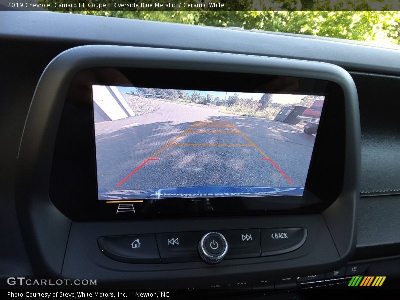 Riverside Blue Metallic / Ceramic White 2019 Chevrolet Camaro LT Coupe