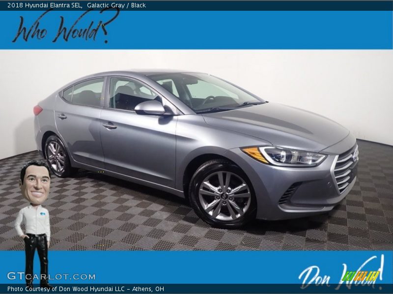 Galactic Gray / Black 2018 Hyundai Elantra SEL