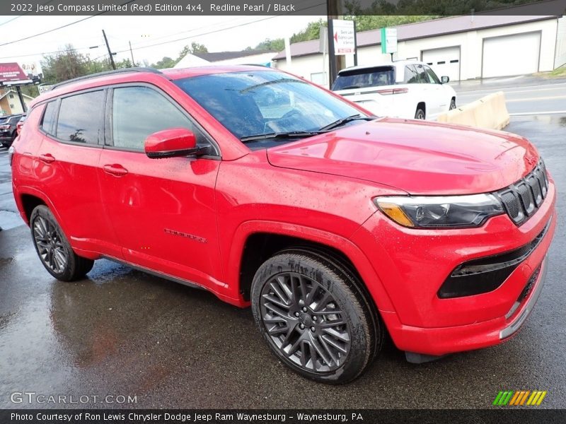 Front 3/4 View of 2022 Compass Limited (Red) Edition 4x4