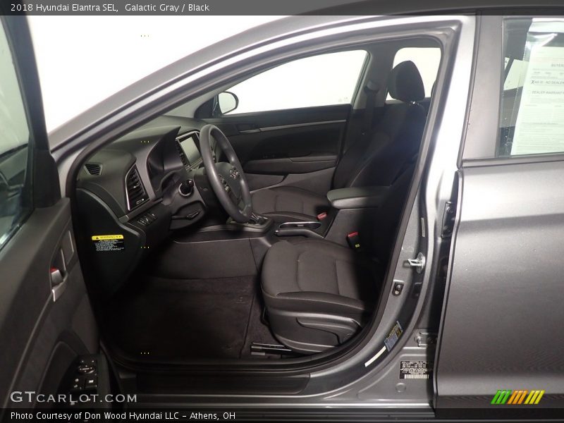Galactic Gray / Black 2018 Hyundai Elantra SEL